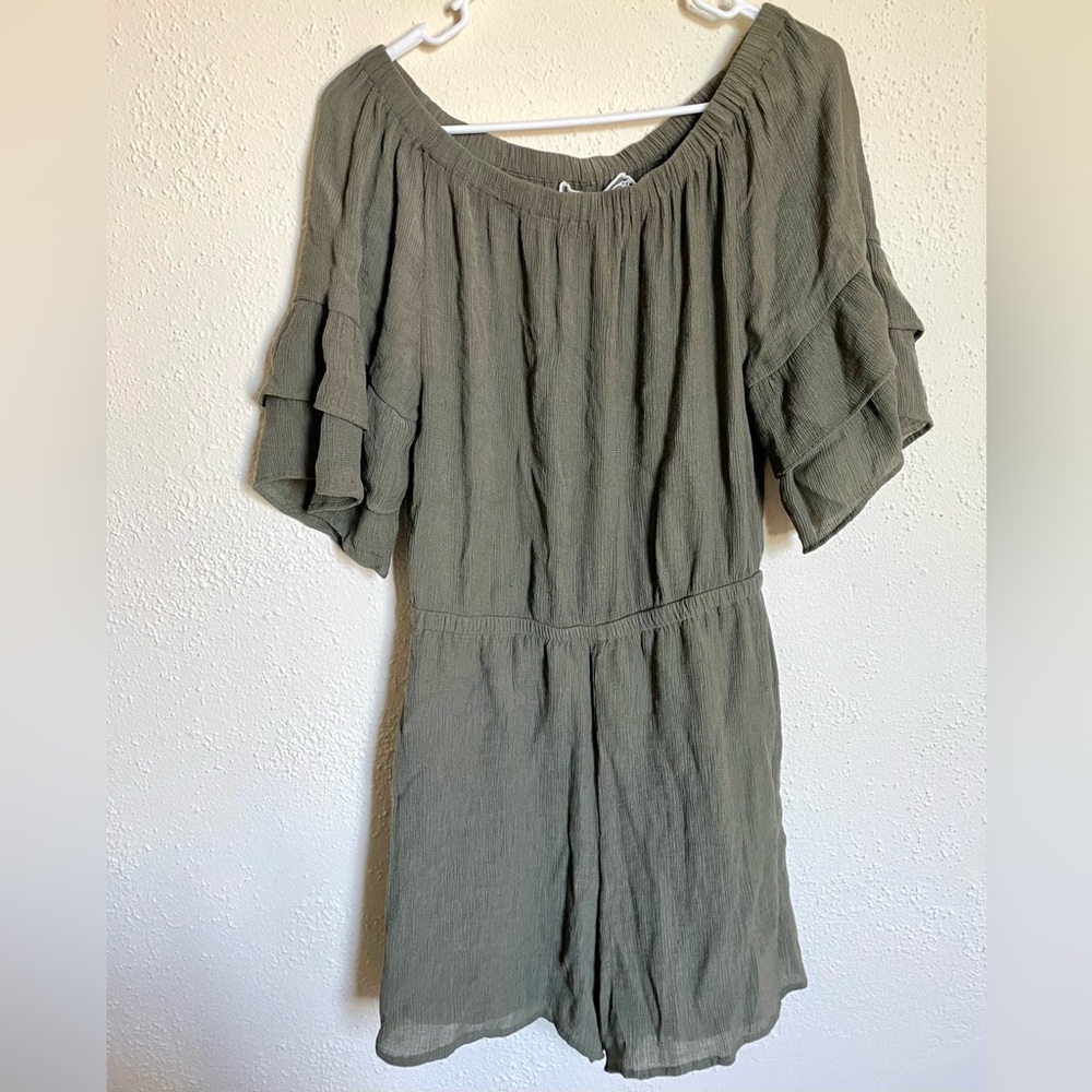 Pink Martini Off the Shoulder Romper